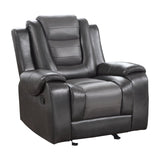 Modern Luxury Chair Glider Reclining 1pc Formal Living Room Furniture Premium Faux Leather B011P228953