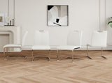 Modern Dining Chairs with Faux Leather Padded Seat Dining Living Room Chairs Upholstered Chair with W210127287