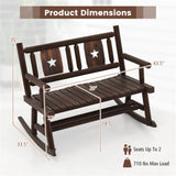 Wooden double rocking chair garden double sofa 69000504