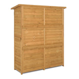 Fir Wood Shed Garden Storage Shed Wood Color & Green 48756444