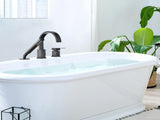 Waterfall Bathtub Faucet with Sprayer, 3-Hole Roman Filler with Hand Shower Deck Mount Waterfall W1224P206184