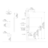 Shower System 10 Inch Square Bathroom Luxury Rain Mixer Shower Combo Set TH6203NS