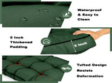 Outdoor Bench Cushion, 63 20 4 Inch, Tufted Waterproof Swing Cushion with Ties, for Patio Bench 00710477