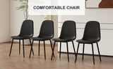 Modern Minimalist Black Dining Chair Set - Four Chairs per Box, Stable and Comfortable.Modern W1151P224750