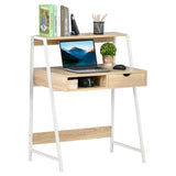 Computer Desk with Drawer ,Natural 19479753