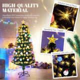 ZNTS 4 FT Pre-lit Fiber Optic Christmas Tree, Artificial Xmas Tree with Lighted Top Star and Snowflakes, 55699558