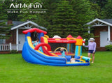 Inflatable Bounce House for Kids Water Slide Park with Climbing Wall, Splash Pool, 420D Oxford & 66114261
