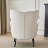 Wing Back Velvet Accent Chair, Modern Living Room Armchair Comfy Upholstered Single Sofa Chair for N765P197510W