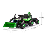 24V Kids Ride-On Electric Tractor Toy with 4-in-1 Construction Attachments W1578P230013