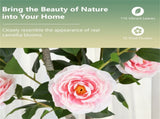 2 Pack Orange Artificial Camellia Tree with Blooming Flower - Pink 06699618