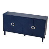 Stylish and Functional 4-Door Storage Cabinet with Pine legs and MDF, for Living Room Bedroom,and W757P144371