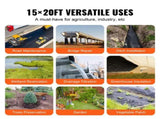 Weed Barrier 15x20FT Non-Woven Geotextile 4OZ Ground Cover Weed Control Landscape 16358921