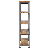 Antique Nutmeg and Black 4-shelf Bookcase B062P145622