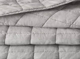 3-Piece King/Cal King Linen Garment Washed Quilt Set,Gray B035P408300