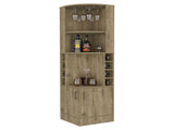 Macadamia 8-Bottle 2-Shelf Bar Cabinet B062P202119