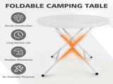 31.5 Inch Round Folding Table, Heavy Duty Plastic Foldable Cocktail Bistro Table, Easy 24201242