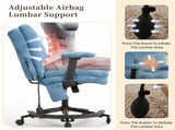 Chenille Criss Cross Office Chair with Air Lumbar Support, Flip-up Adjustable Arms, Built-in 01581901