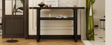 ZNTS TREXM Elegant Minimalist Console Table with Rounded Edges and Sturdy Shelf Design for Entryway, N715P195554B