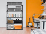 5 Shelf Wire Shelving,Metal Storage Shelving Unit for 550 lbs Capacity Black,1Pcs 61991936