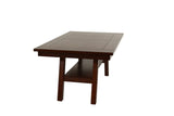 ZNTS Dining Table Rectangle Dining Table w Shelve 1pc Table Only Rubber wood Dark Walnut Finish Dining B011P192196