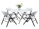 4pcs 47*54*84cm Garden Plastic Folding Chair White 62926515