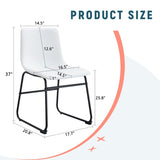 Classic White PU Leather Chair - A Fashionable Seat Suitable for Modern Minimalist and Industrial W3226P279062