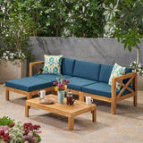 ALCOVE LSHAPE SOFA SET,TEAK 63714.00DT