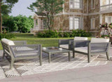 4-Pieces Acacia Wood Patio Furniture, Outdoor Furniture with Coffee Table, Patio Conversation N780P171148F