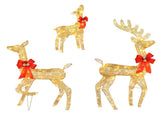 3pcs 54*20*122cm 30.00V 3.60W Family Elk Golden Iron Frame Cotton Thread Green Onion Powder 55696303
