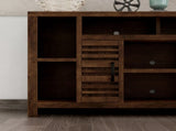 64 inch TV Stand Console for TVs up to 70 inches, No Assembly Required, Whiskey Finish B108P160188