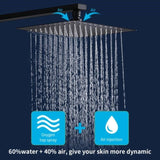 ZNTS Shower System Shower Faucet Combo Set Wall Mounted with 10" Rainfall Shower Head and handheld shower 64887851