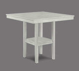 Rustic Farmhouse 5-Pc Counter Height Dining Set Square Table Wood Top Bottom Display Shelf Linen B011P186071