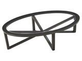 Modern simple coffee table, tempered coffee table solid wood base round transparent W487P317845