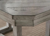 Dining Table Gray Color Diamond Wood Grain Pattern 1pc Table Wire-brushed Finish B011P246577