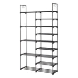 ZNTS FCH Double row 9 layers with handles Non-woven shoe rack Iron pipe + PP pad + plastic 61222220