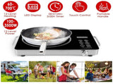 3500W Electric Single Burner Cooktop 110V - Rapid Heating Hot Plate with 4 Preset Modes 11568545