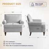 Accent Chair, Retro Living Room Chairs with Soft Cushion, Mid Century Modern Arm Chair, Comfy W2975P223168