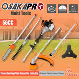 5 in 1 Multi-Functional Trimming Tool, 56CC 2-Cycle Garden Tool System with Gas Pole Saw, Hedge 41305626