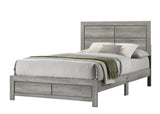 1pc Full Size Rustic Robust Platform Bed Clean-lined Headboard Wood Grain Finish Gray B2741P333944