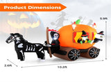 10.2x2.6x5.9ft Halloween Inflatable Carriage - 6 LED Lights, Premium Polyester , 20611597