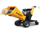 6'' Inch 420cc 15hp Pull Start Gas Powered 4-Wheels Wood Chipper Shredder Mulcher with Towbar/Stop W2089P218632