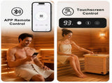 1500W Far-Infrared Sauna Heater with Plug, 110-120V Graphene Sauna Heating System with Touch & WiFi W6308P542000