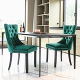 Modern, High-end Tufted Solid Wood Contemporary Velvet Upholstered Dining Chair with Wood Legs 06377325