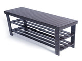 90cm Strip Pattern 3 Tiers Bamboo Stool Shoe Rack Coffee 43428147