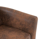 Half Disassembled Single Chair With Gold Feet And Pedals Bronzing Cloth Indoor Leisure Chair Orange 21962356
