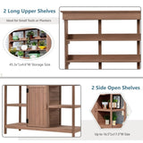 TOPMAX 66" Large Outdoor Farmhouse Wooden Potting Bench Table, Garden Workstation with 2 Drawers, WF300211AAD
