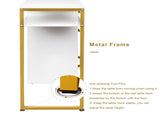 White particleboard and iron pipe, 97*35*78cm, 2 drawers and 1 door, computer desk, suitable for 09186500