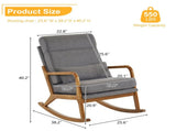 100*65*101cm High Back Belt Waist Pillow Log Color Solid Wood Armrest Backrest Seat Frame Iron Frame 08670975