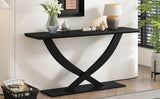 ZNTS Mirod 57'' Modern Rustic Console Table with Cross-Leg Design,Sturdy Construction and Ample Surface N760P214643B