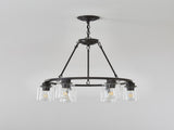 23.62'' Modern 6-Light Black Wagon Wheel Chandelier With Light For Bedroom Bathroom,Living W5008P468517